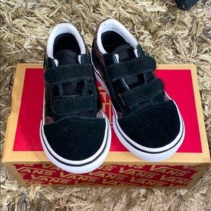 Toddler Leopard Mesh Strap Vans